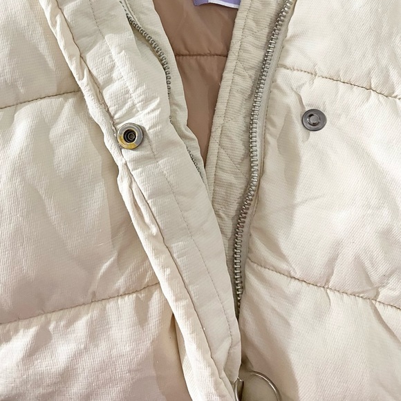 OOF Puffer Jacket Coat in Off White Nylon Size IT 44 / US 8 - Picture 12 of 13